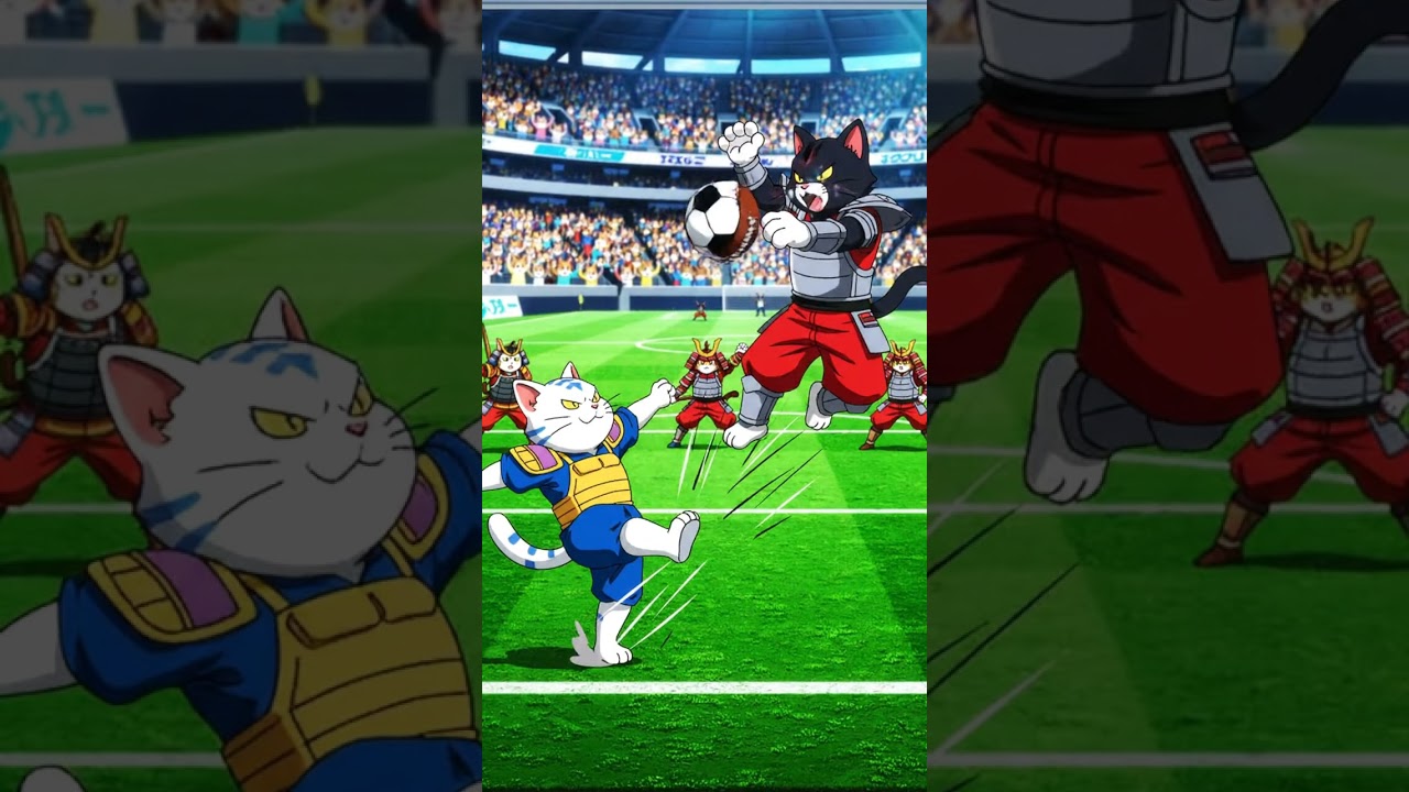 Medieval Knight Cats Clash in Football Duel #KnightCats #FantasyMatch
