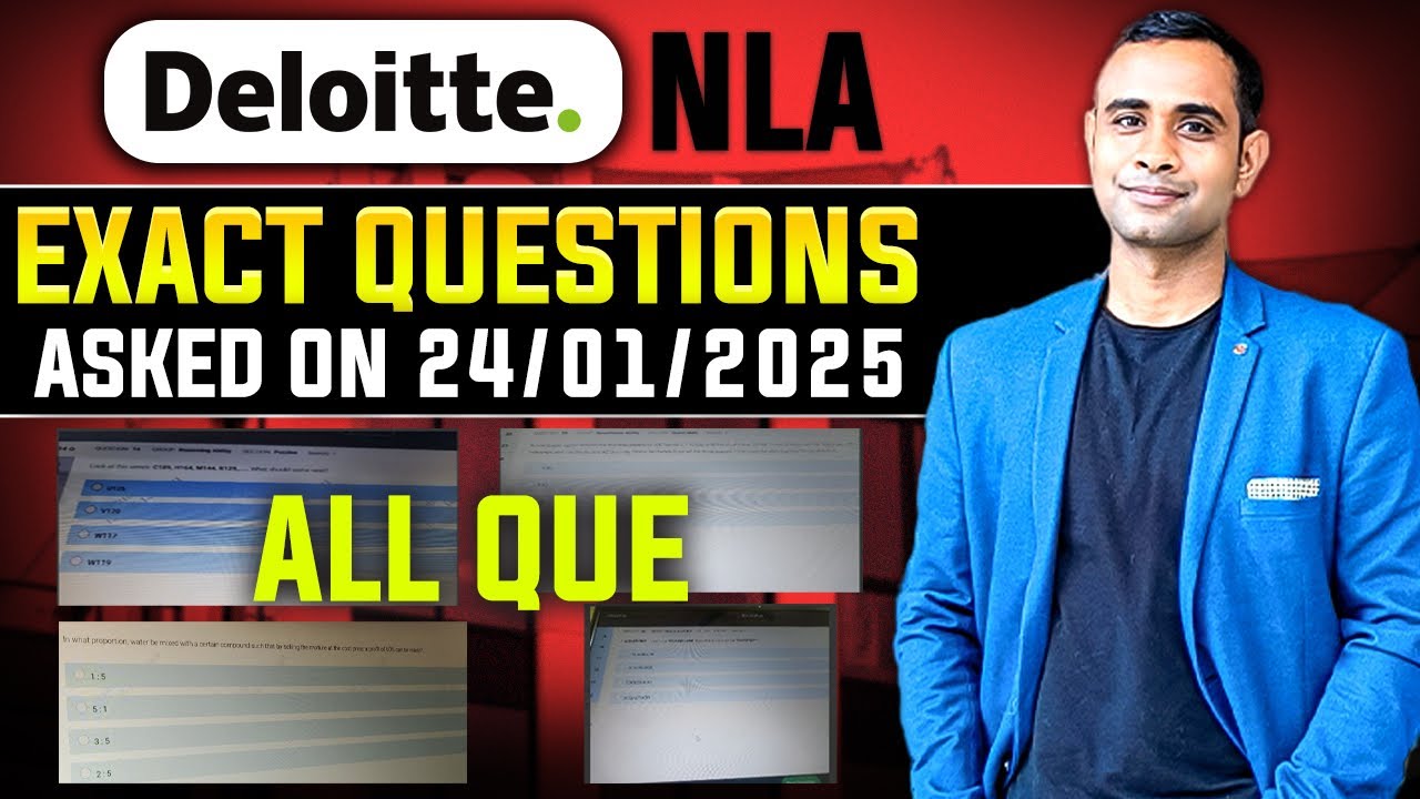 Deloitte Questions asked on 24/01/2025 | Deloitte exact questions asked