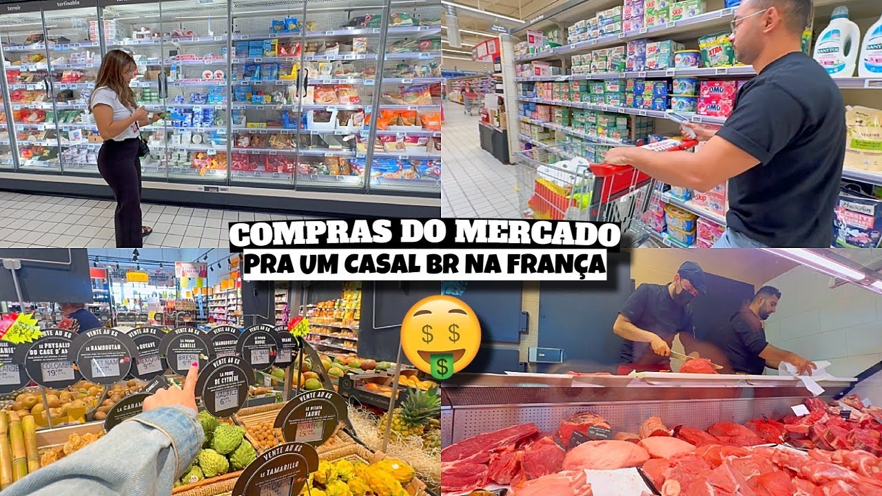 COMPRAS DO M&Ecirc;S PRA UM CASAL BRASILEIRO NA FRAN&Ccedil;A (COM VALORES) &hearts; - Bruna Paula