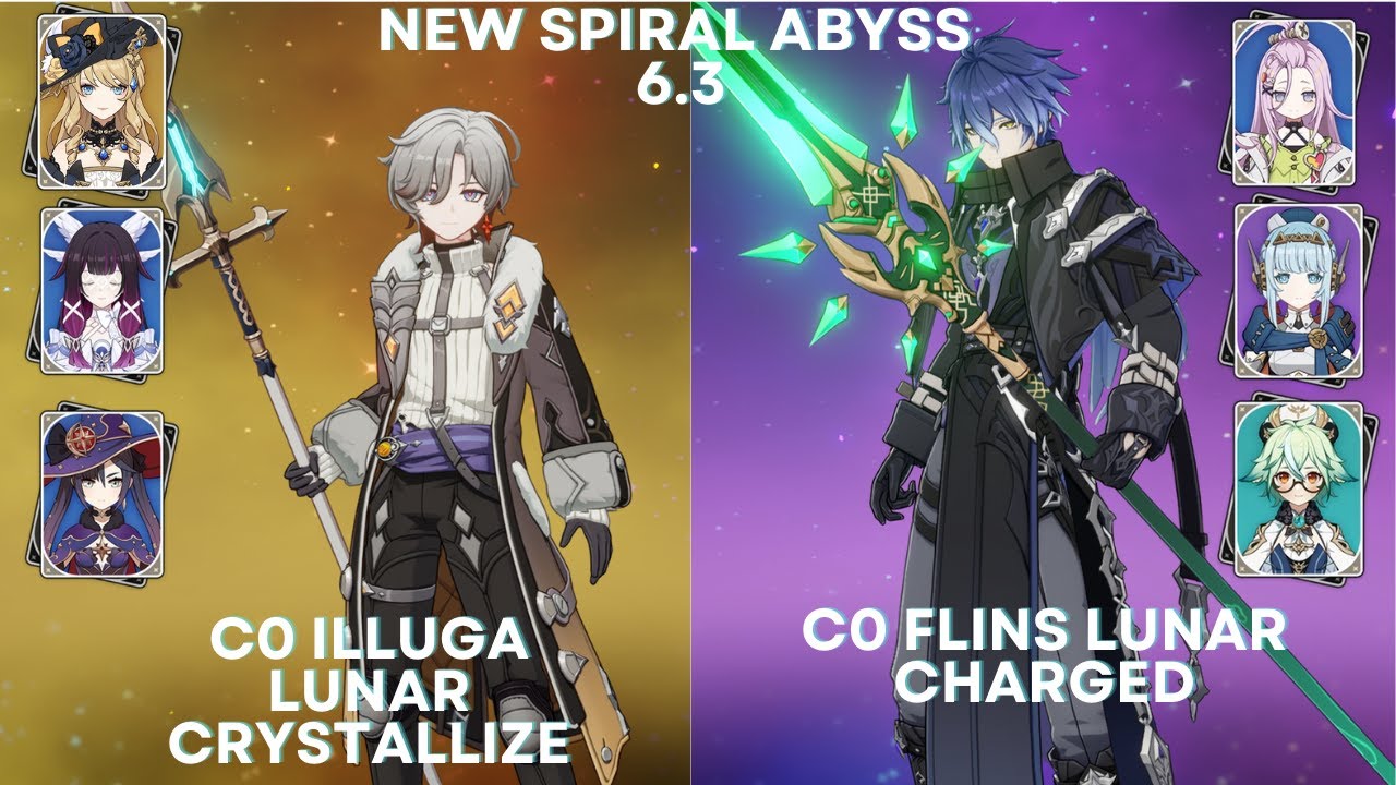 Spiral Abyss 6.3 C0 Illuga Lunar Crystallize and C0 Flins Lunar Charged