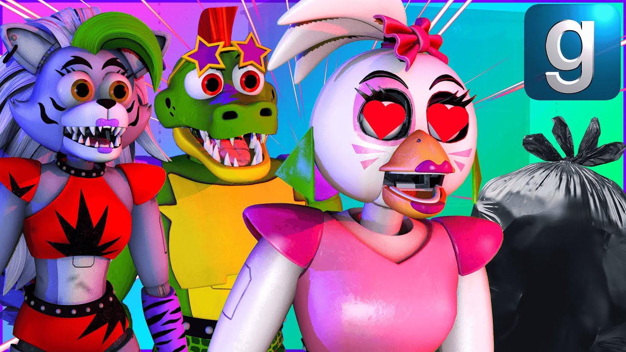 Gmod FNAF | Glamrock Chica Loves Trash!