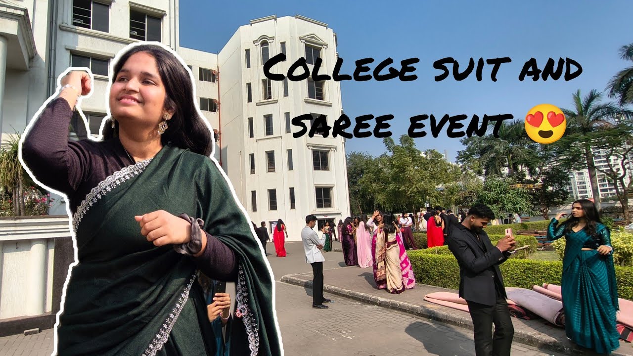 College suit and saree event 😍 | heni's vlogs .