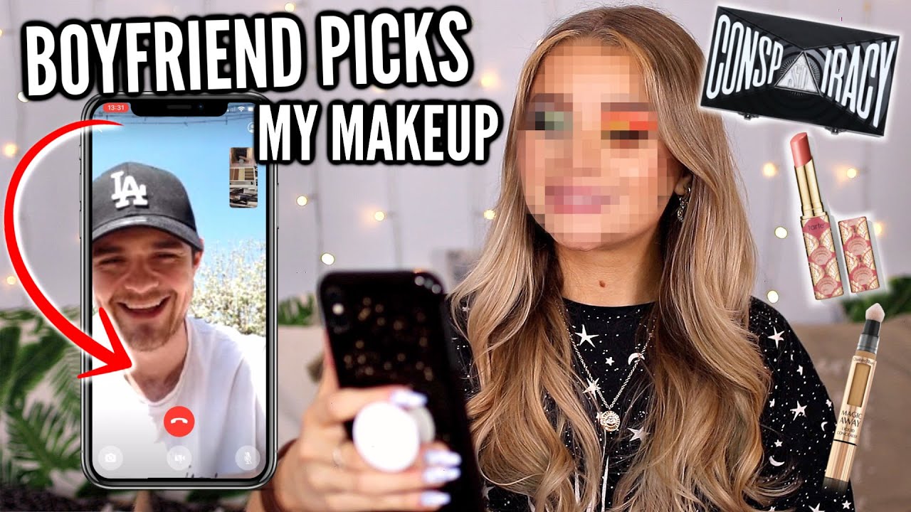 BOYFRIEND PICKS MY MAKEUP (ON FACETIME!) 😂