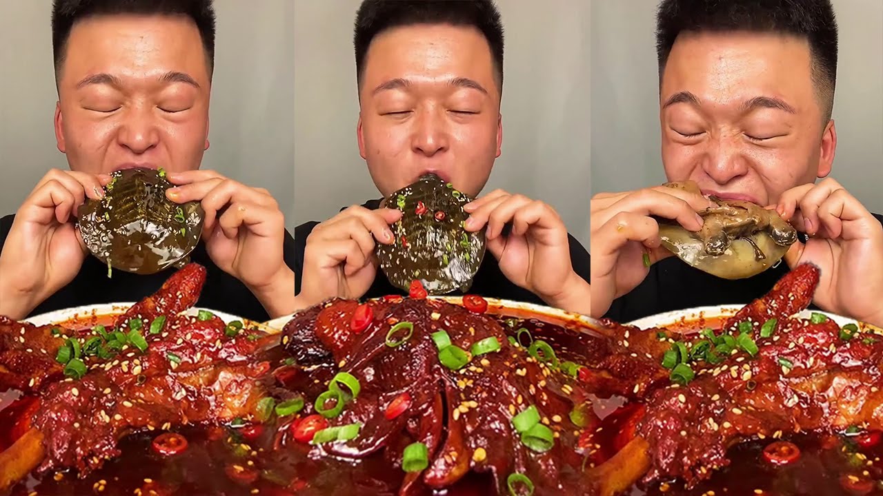 ASMR Chinese Food Mukbang |Spicy turtle| 목소리도 좋고 진짜같아