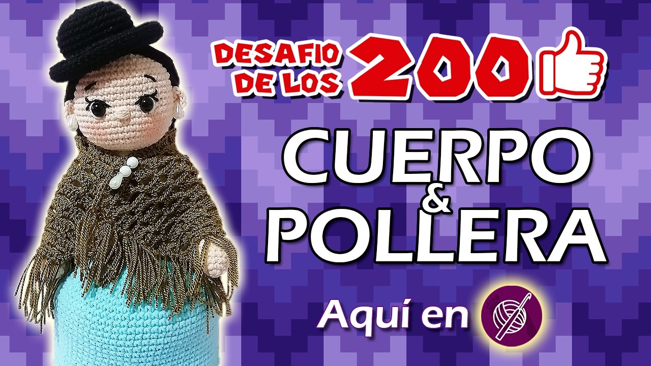 🧷Cholita AMIGURUMI🧶 a Crochet PASO A PASO (1/2) | #Desafio200Likes # 9
