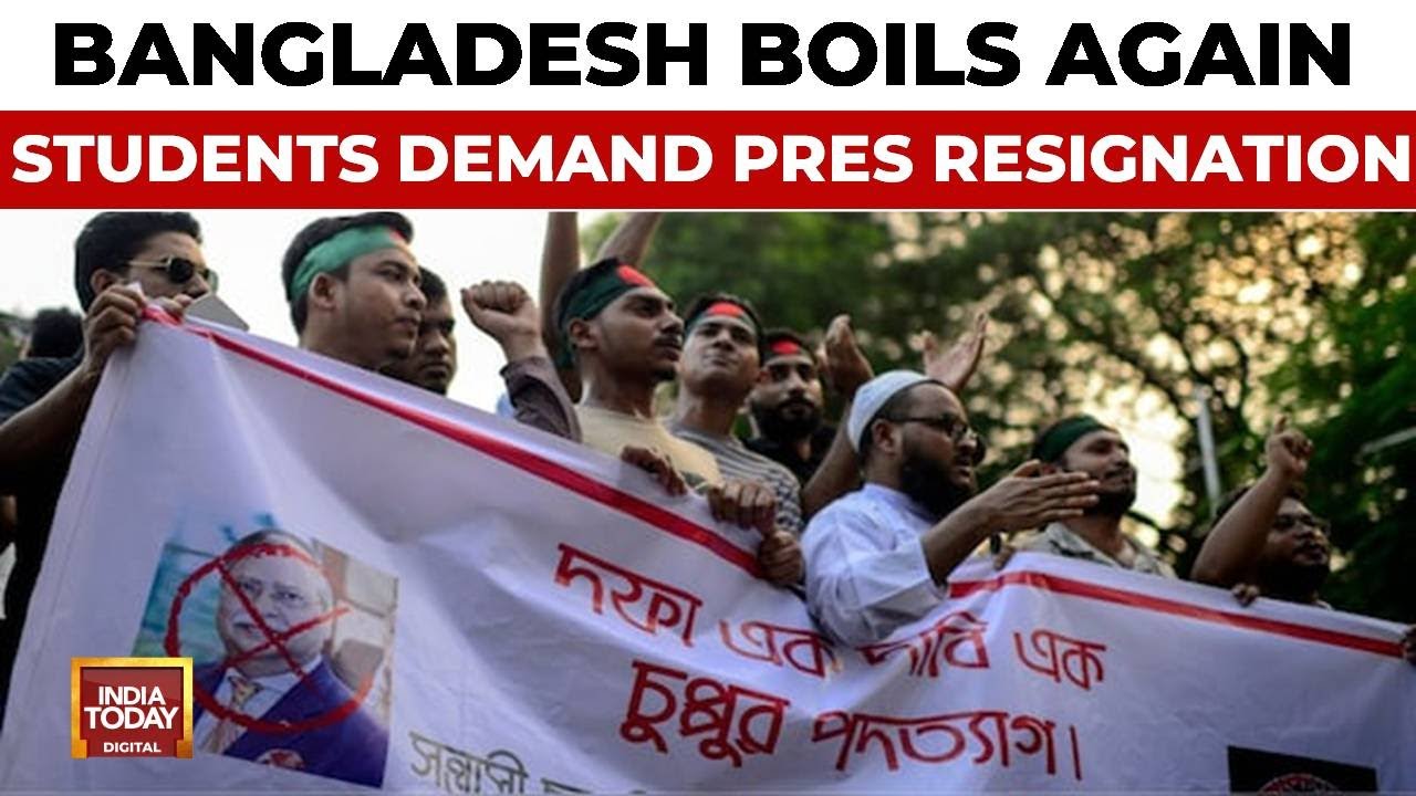 Bangladesh Students Protesters Try To Storm Presidential Palace, Demand Resignation Of Pres