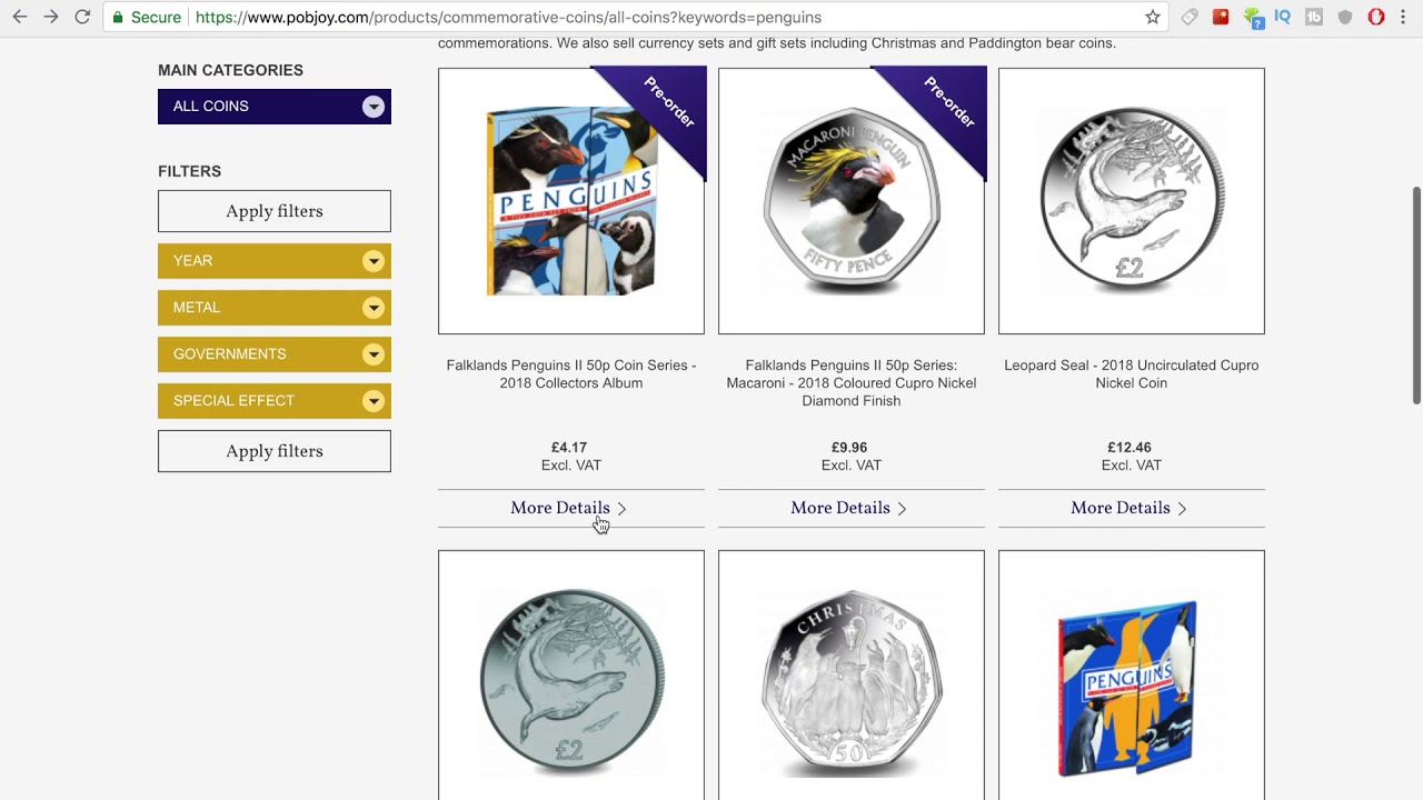 **BRAND NEW** - Falklands Penguins II 50p Series - UkCoinHunt