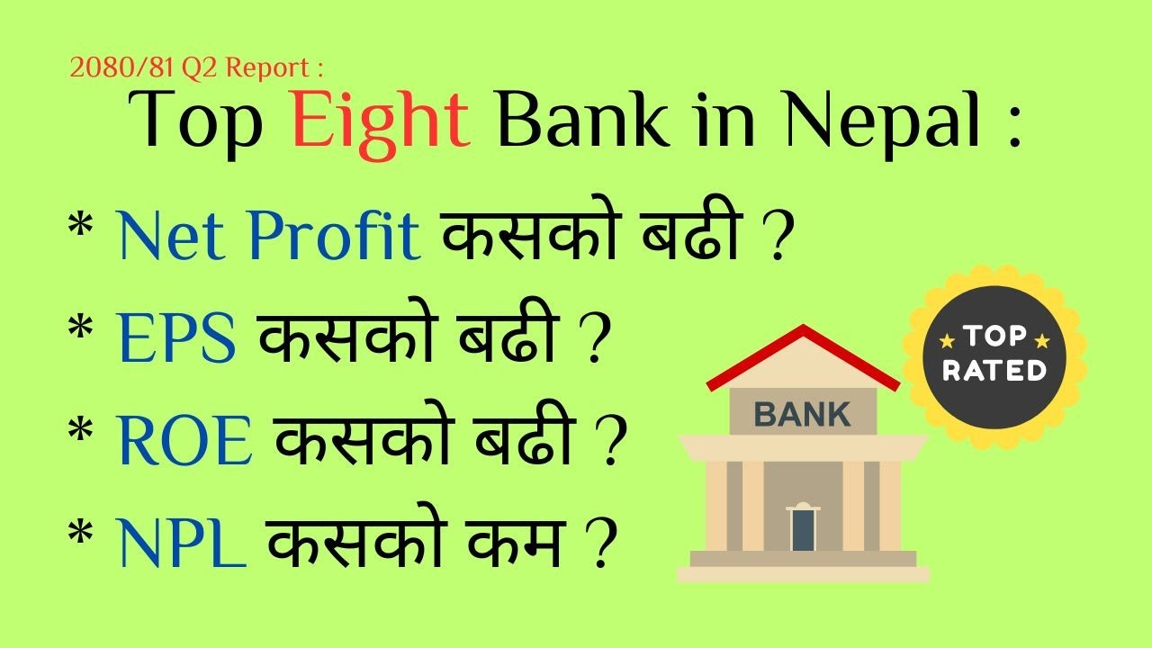 Top Eight Commercial Bank in Nepal - 2080/81 Q2 Report Basis| Fundamental Comparision | Nepse