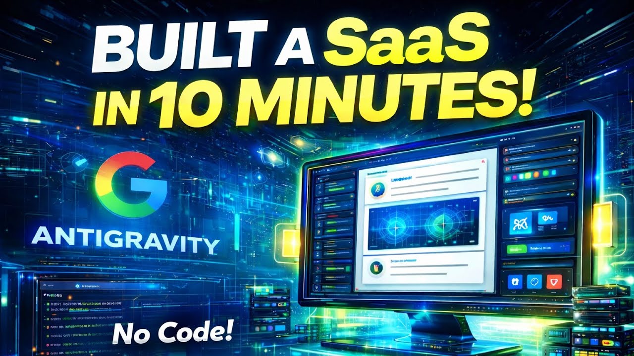 I Built a SaaS in 10 Minutes Using Google Antigravity (No Code)