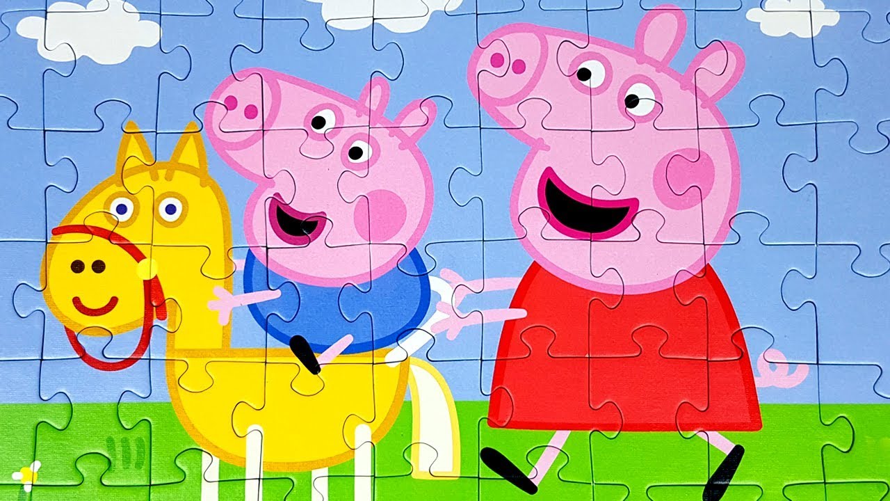 PEPPA PIG Puzzle Games for kids Rompecabezas de Peppa Pig Jigsaw Puzzle TREFL PUZZLE Video for Kids