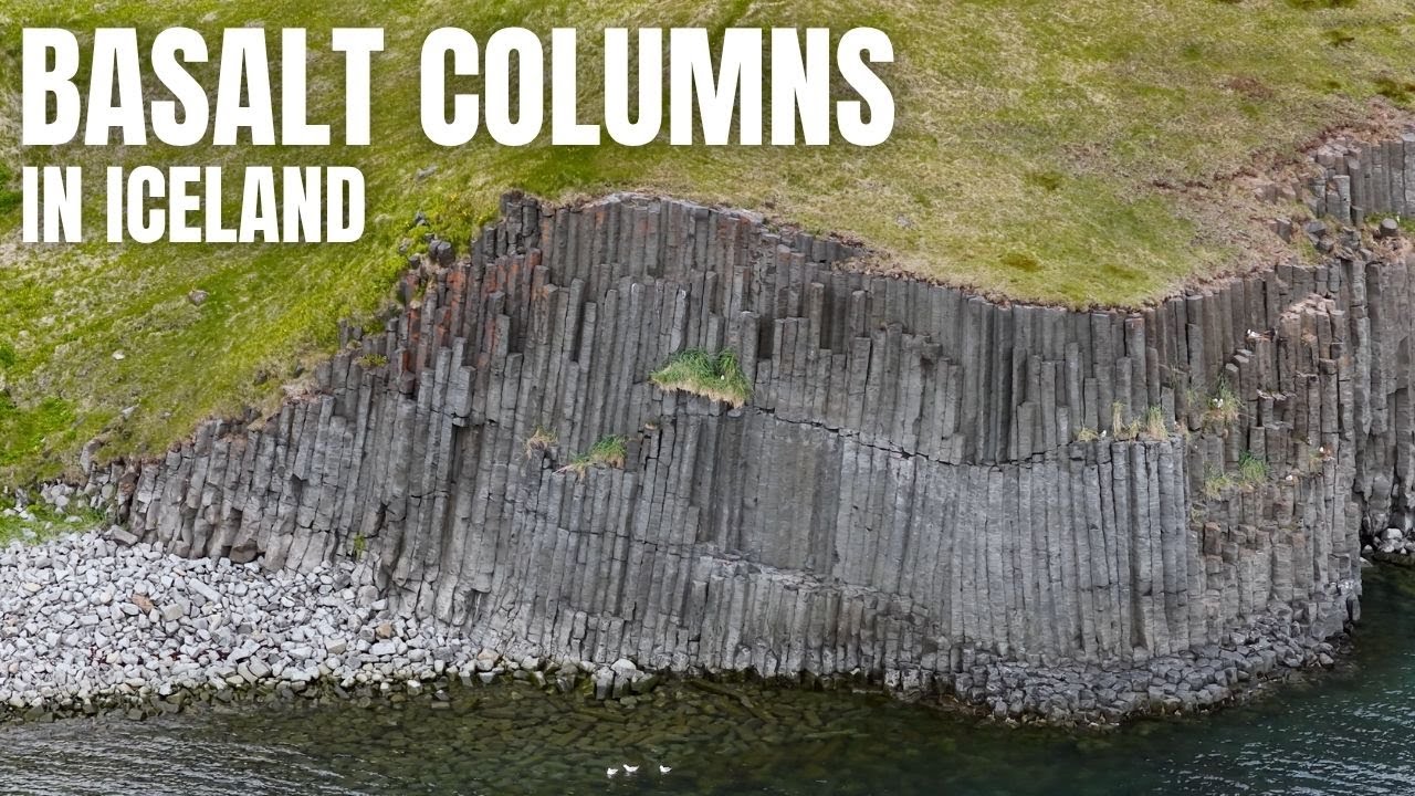 Staðarbjörg Basalt Columns by Hofsós Village in Iceland