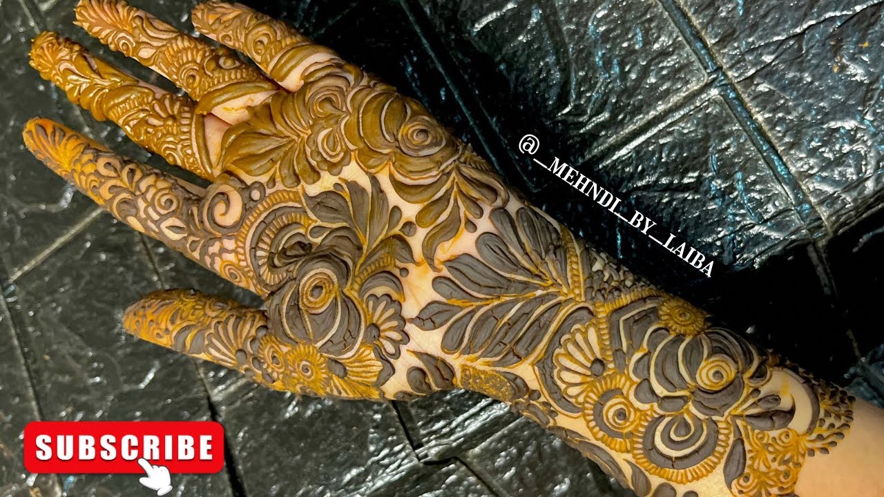 Step by step full hand design #mehandi #mehndidesign #henna #hennadesign #bridal 