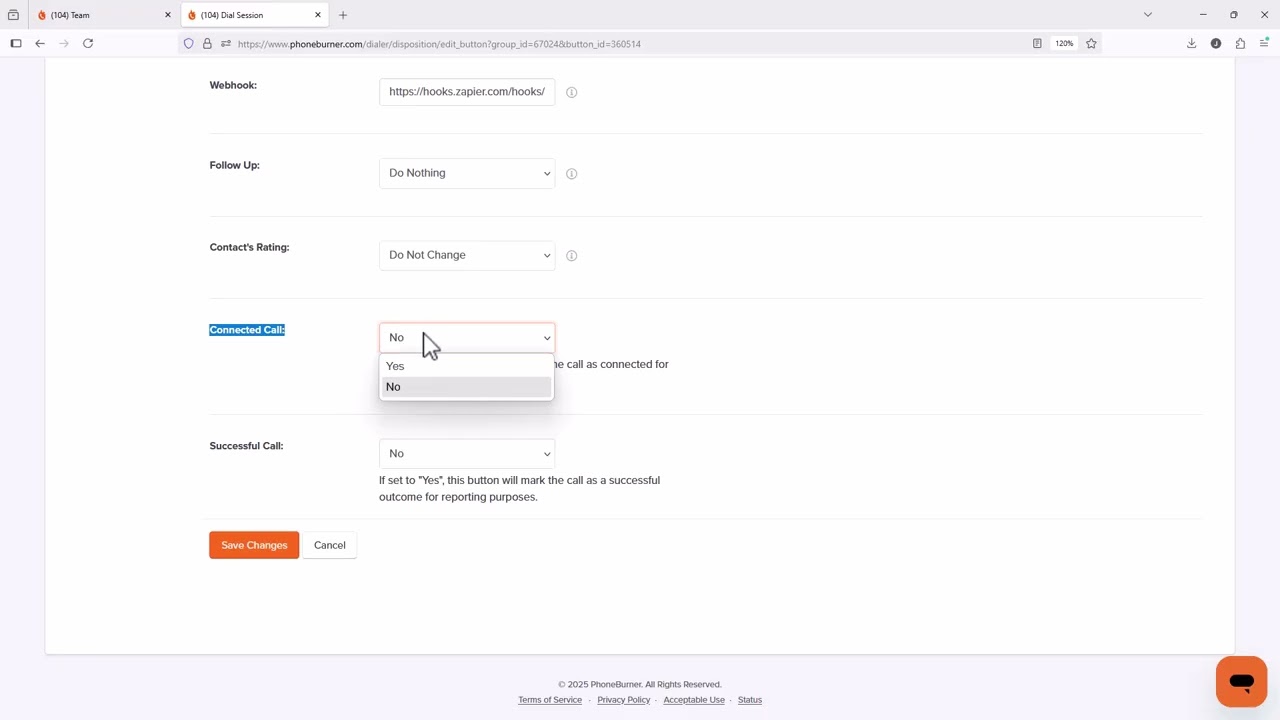 Стандартные сеансы набора номера для отчетов