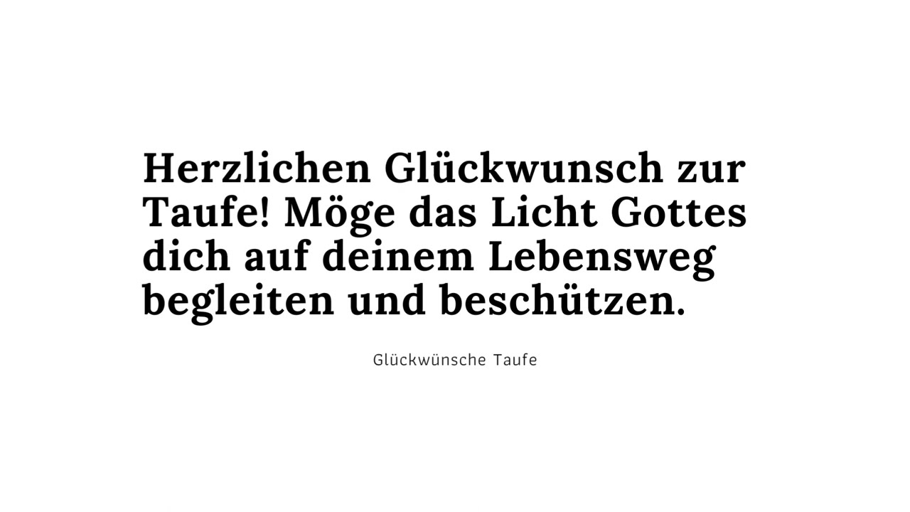 Glückwünsche zur Taufe