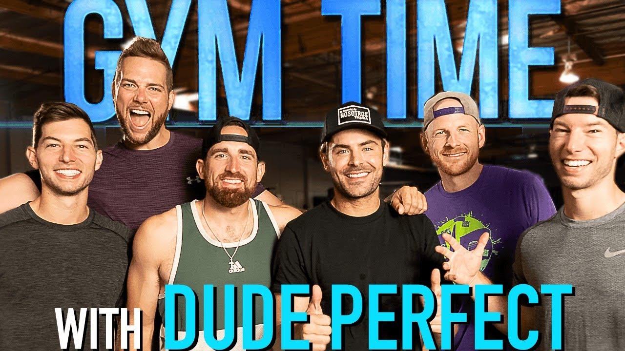 DUDE PERFECT takes over Gym Time | Gym Time w/ Zac Efron