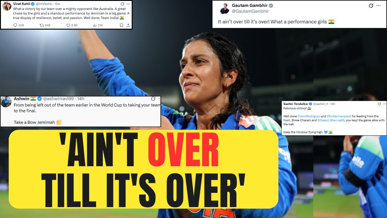 Virat Kohli, Gautam Gambhir lead tributes for Jemimah Rodrigues and India team after beating Aus