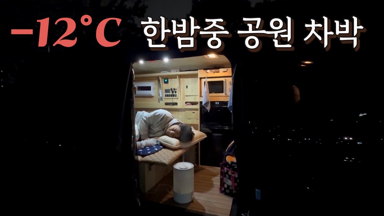 영하12도에 물바다가 된 일산호수공원차박/집보다 포근한 스타리아 캠핑카/ 원당시장 맛집 토스트,만두