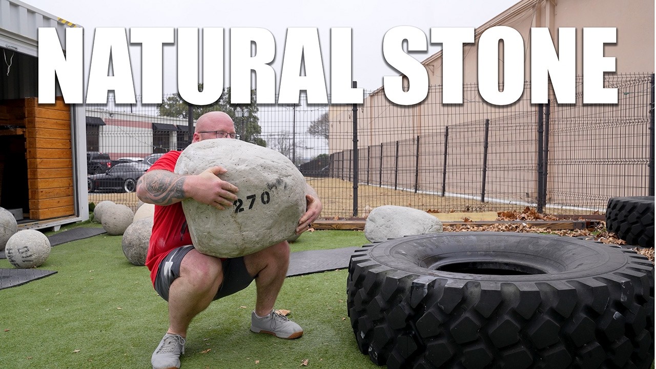 BACK BARBELL SQUATS AND STONES
