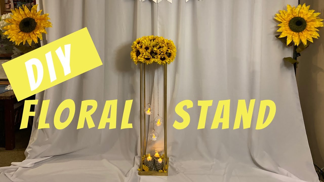 Wedding Stand DIY | Tall Centerpieces for Weddings | Sunflower Centerpiece Ideas