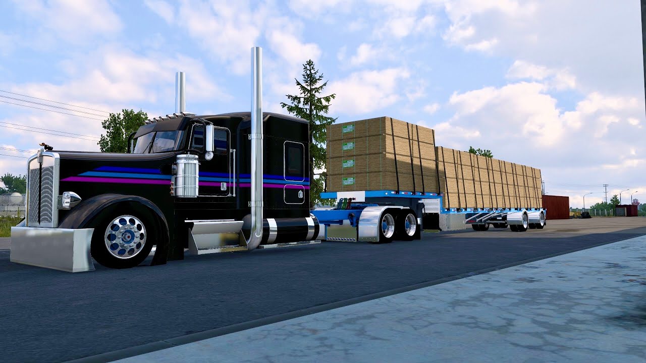 Custom 97s W900L Looks Awesome With This Stepdeck / American Truck Simulator