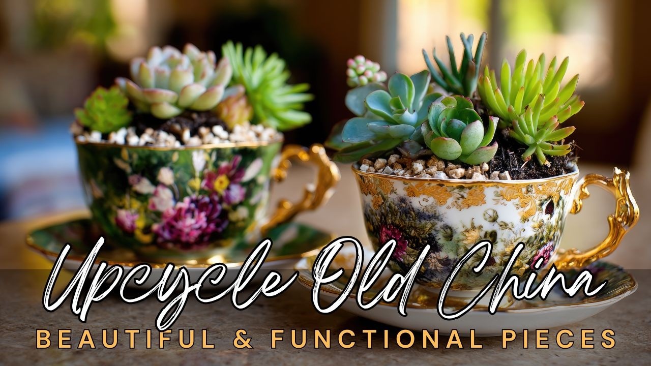 15 Genius Ways To Upcycle Old China into Beautiful & Functional Pieces