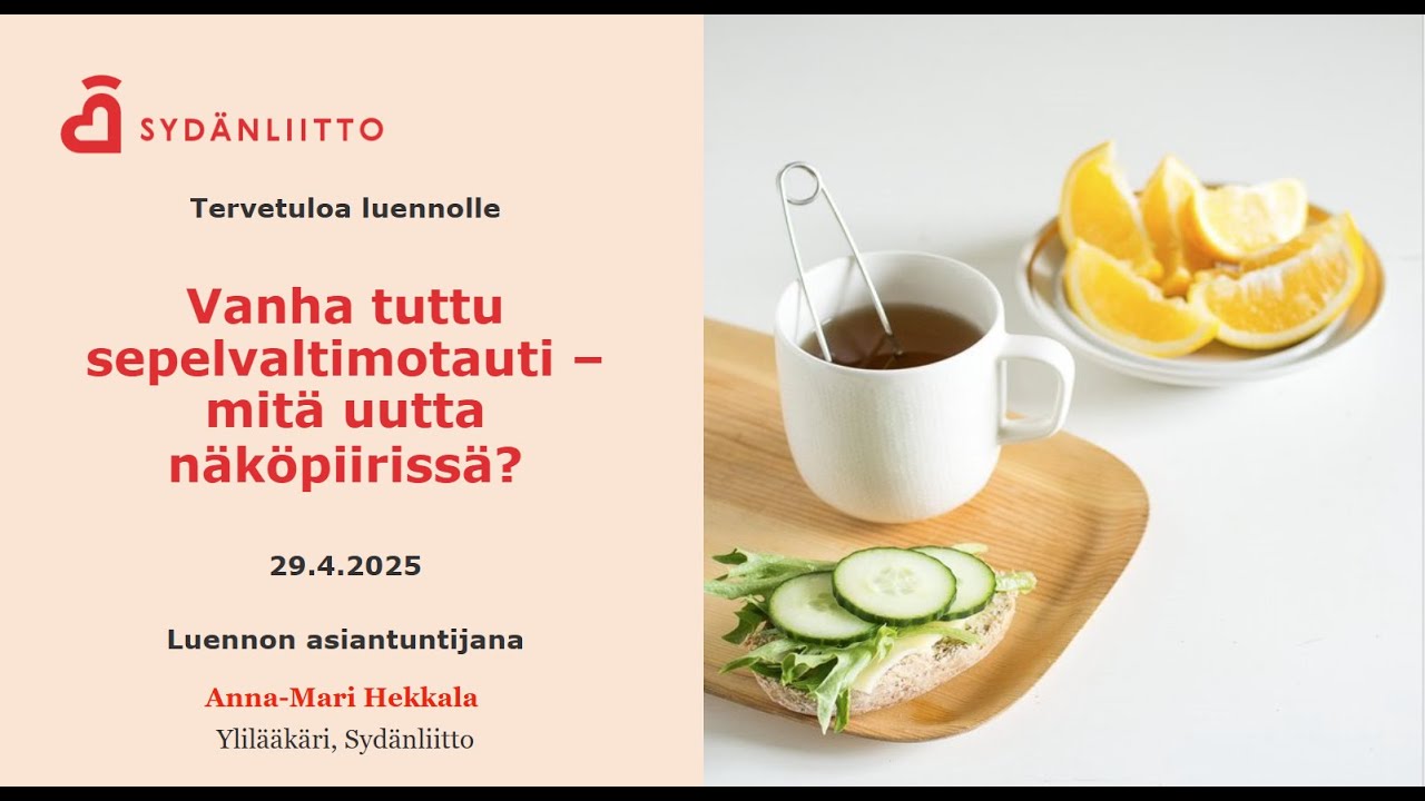 Sydänliiton verkkoluento | Vanha tuttu sepelvaltimotauti – mitä uutta näköpiirissä?