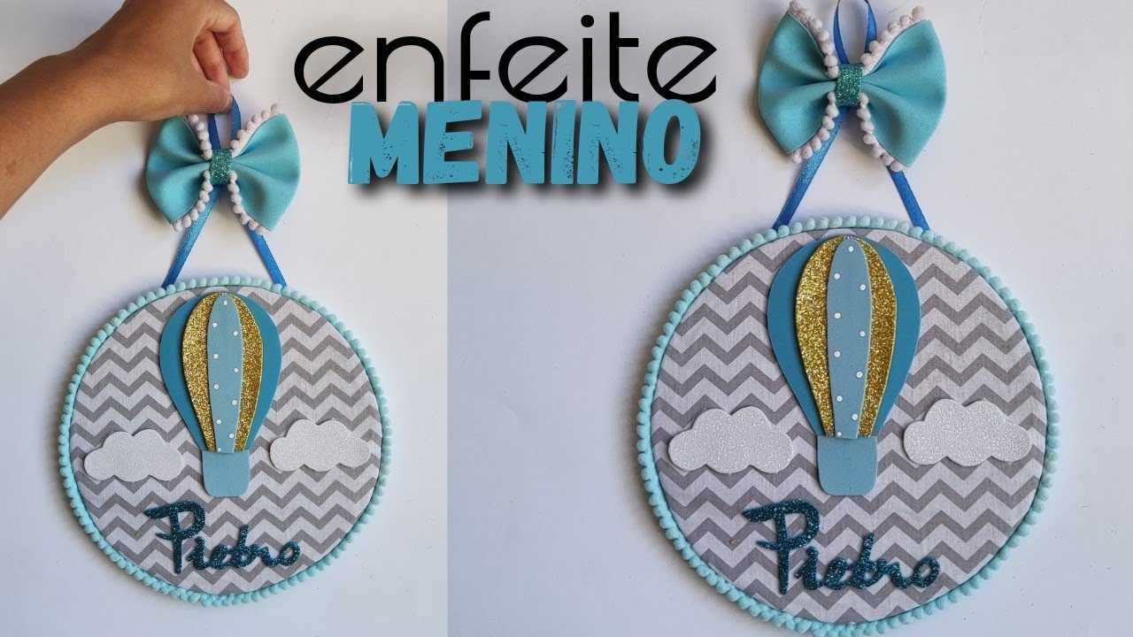 ENFEITE PORTA MATERNIDADE PARA BEBÊ MENINO! COM PAPELÃO