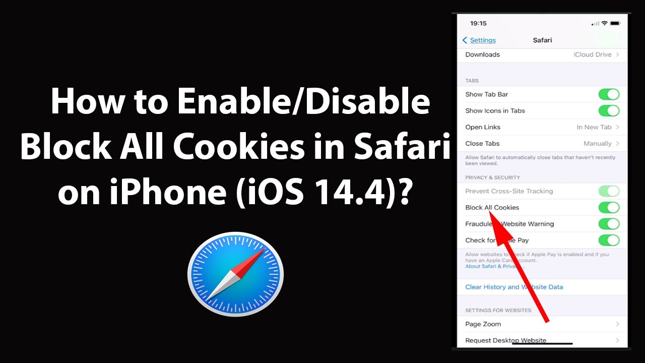 How to Enable/Disable Block All Cookies in Safari on iPhone (iOS 14.4)?