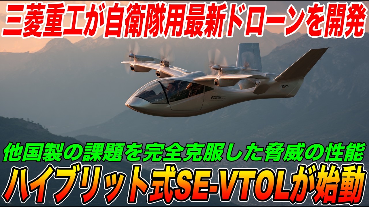 三菱重工が自衛隊用最新ドローン「SE-VTOL」を開発、他国製の課題を完全克服した“ハイブリット式”に世界が驚愕【日本の技術・海外の反応】