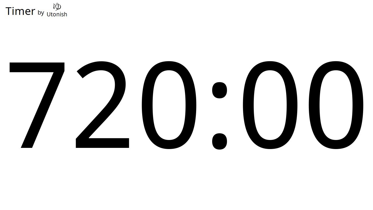 720 Minute Countup Timer