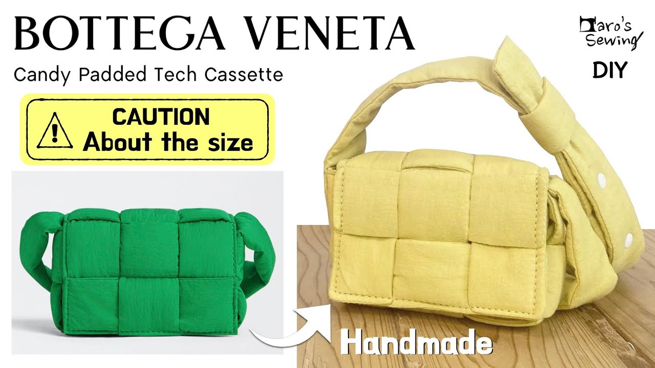 [BOTTEGA VENETA] Я сделала мини-сумку для конфет на кассете. Как сделать видео. #шитье #сделай сам