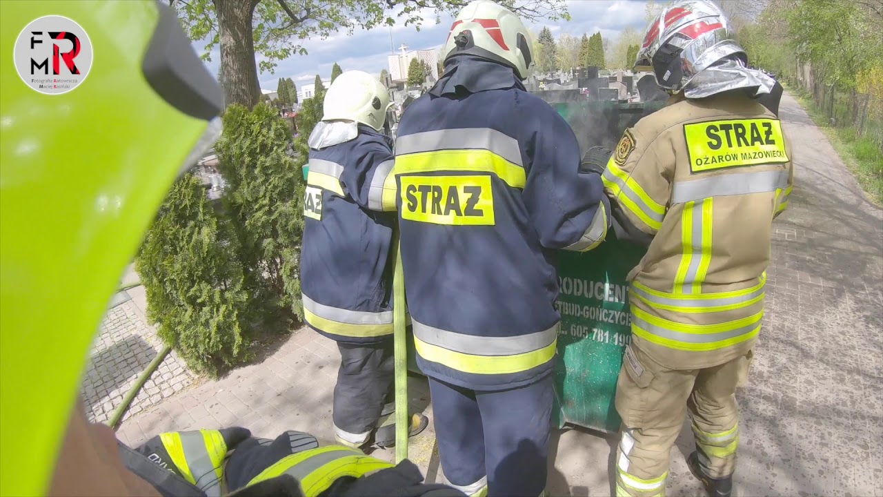 104/2020 Ołtarzew Parkowa Pożar kontenera na śmieci.