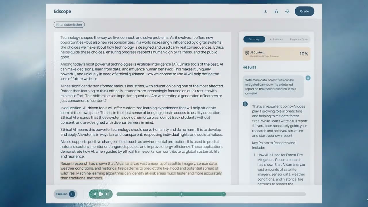 Real-Time AI Oversight for Educational Writing | Edscope Demo