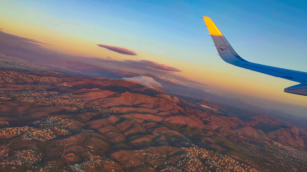Take off from Athens (ATH) Lufthansa A321neo - October 2025, early morning