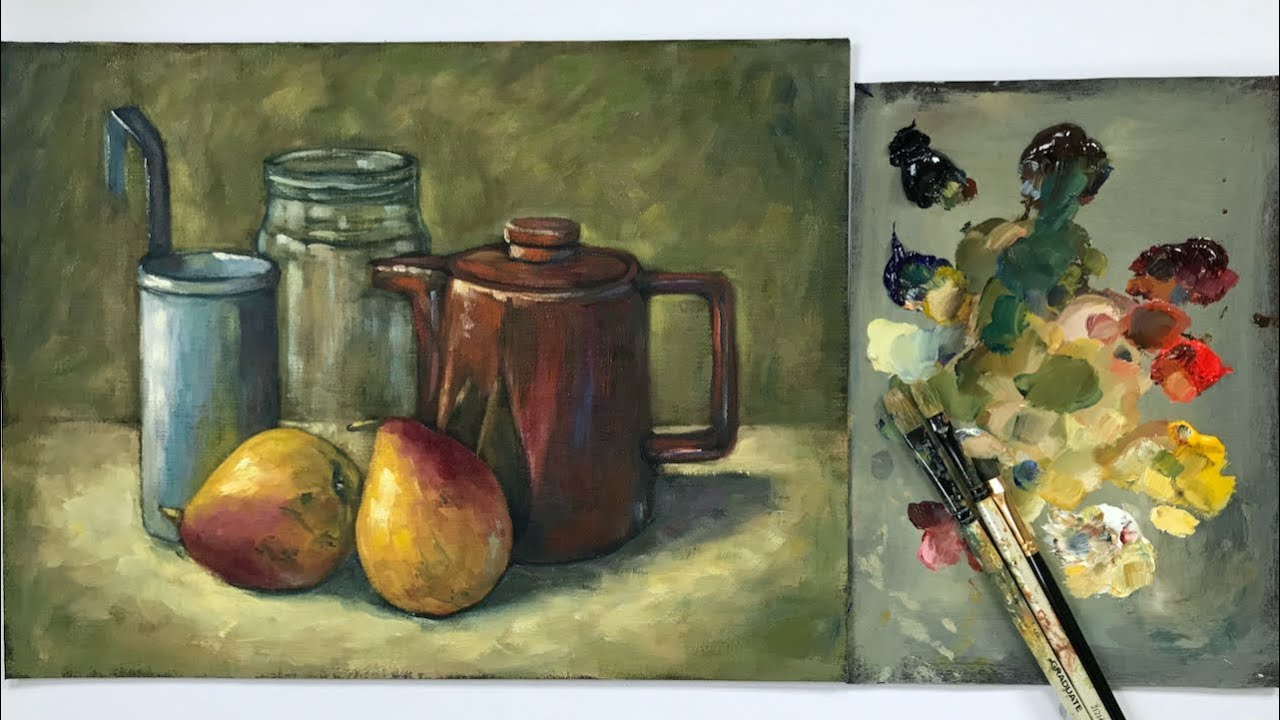 Stillleben malen mit Öl oder Acryl: reflektierende Gegenstände (Anfänger mit Grundkenntnissen)