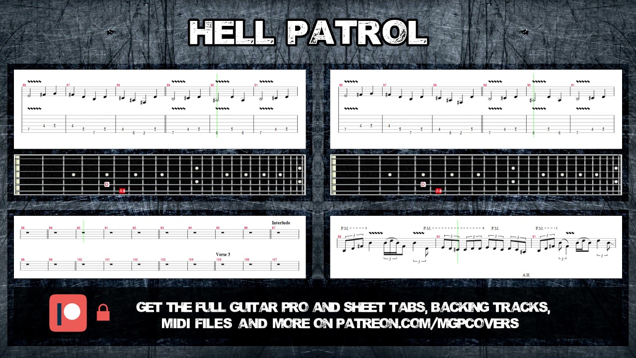 Judas Priest - Hell Patrol Tutorial | Full Tabs - Guitar Lesson (Guitar Pro)