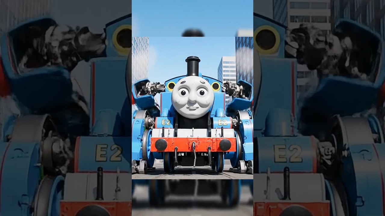 Kereta api thomas jadi robot besar ~ Thomas the Train Becomes a Giant Robot