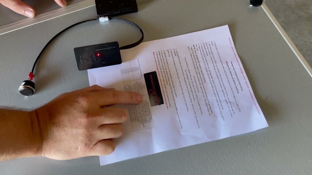 Harley Davidson universal garage door opener programming instructions. Made by Kustom Cycle Parts