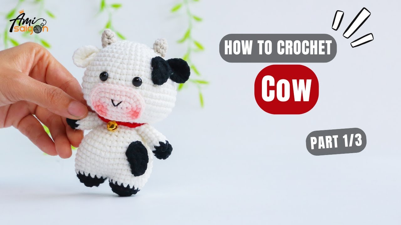 #976 | Cow Amigurumi (1/3) | How To Crochet Animals Amigurumi | @AmiSaigon