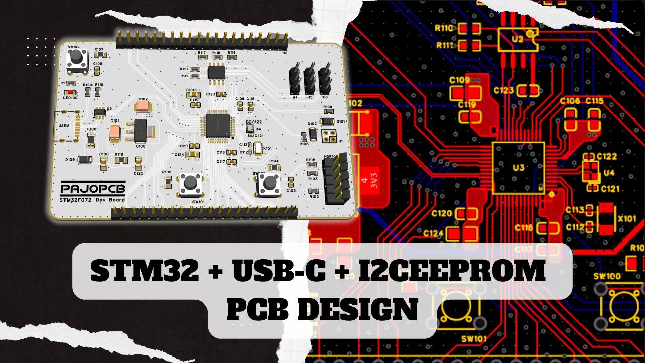 STM32F0 + USB C + I2CEEPROM PCB Design in EasyEDA Part 2 | EP3