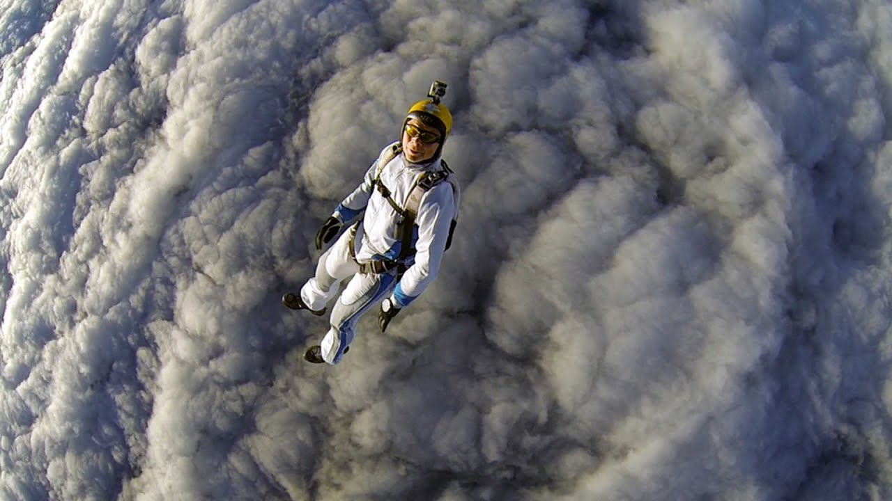 Skydiving Into 'Cotton Wool' Clouds