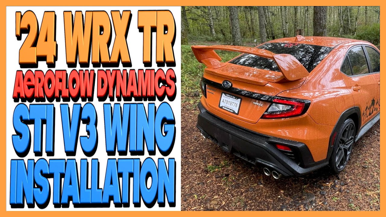 '24 Subaru WRX TR Aeroflow Dynamics STI V3 Wing Install!
