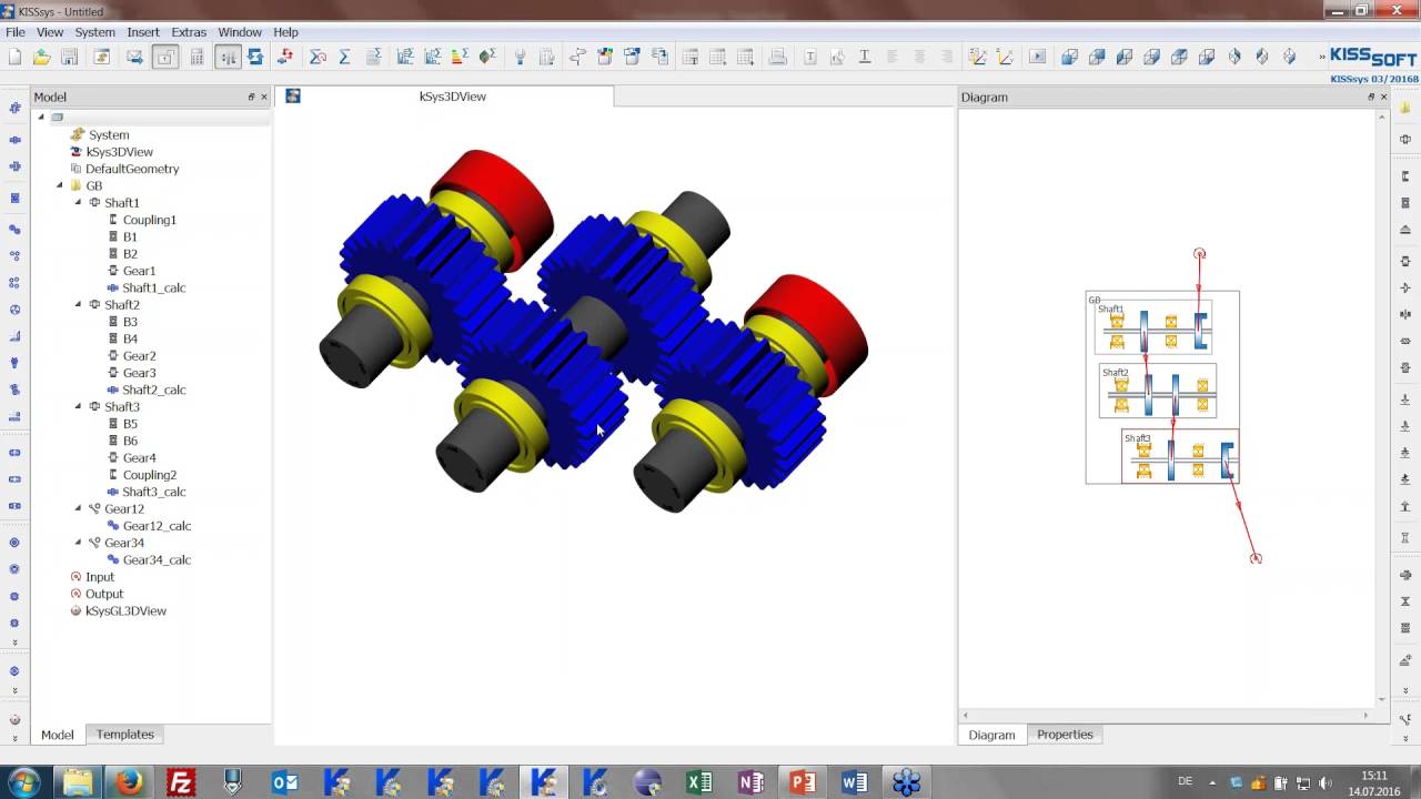 Gearbox design with KISSsys step by step