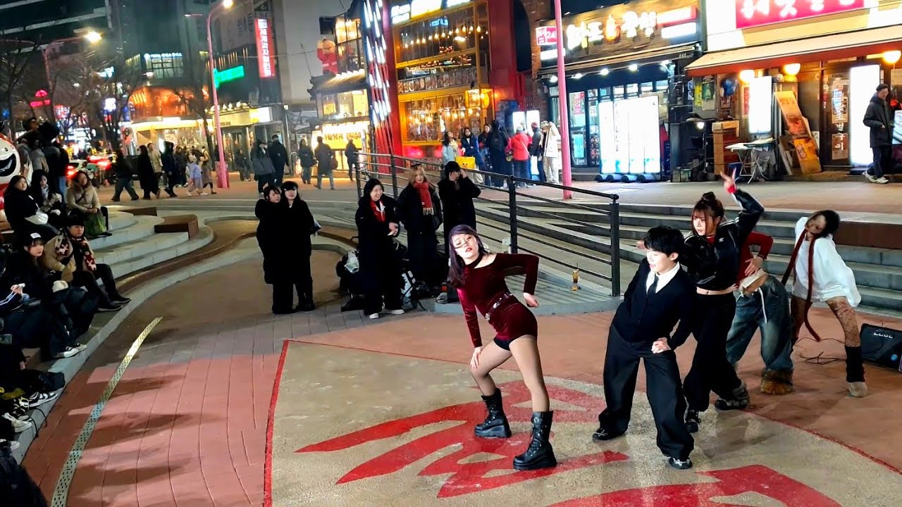 [STREET ARTIST] AON1, CHINESE DANCE TEAM. HONGDAE BUSKING. 241227.
