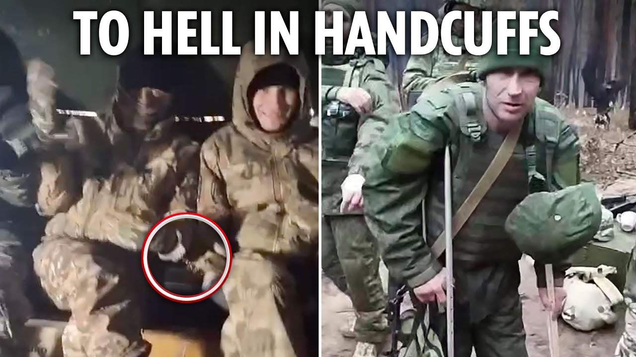 Moment Russian soldiers 'sent to front in handcuffs' and wounded ordered back into battle for Putin