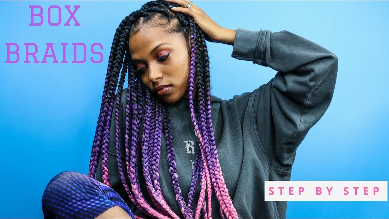 BOX BRAIDS: EASY/LOW TENSION STEP BY STEP  ft- RASTAFRI BRAID