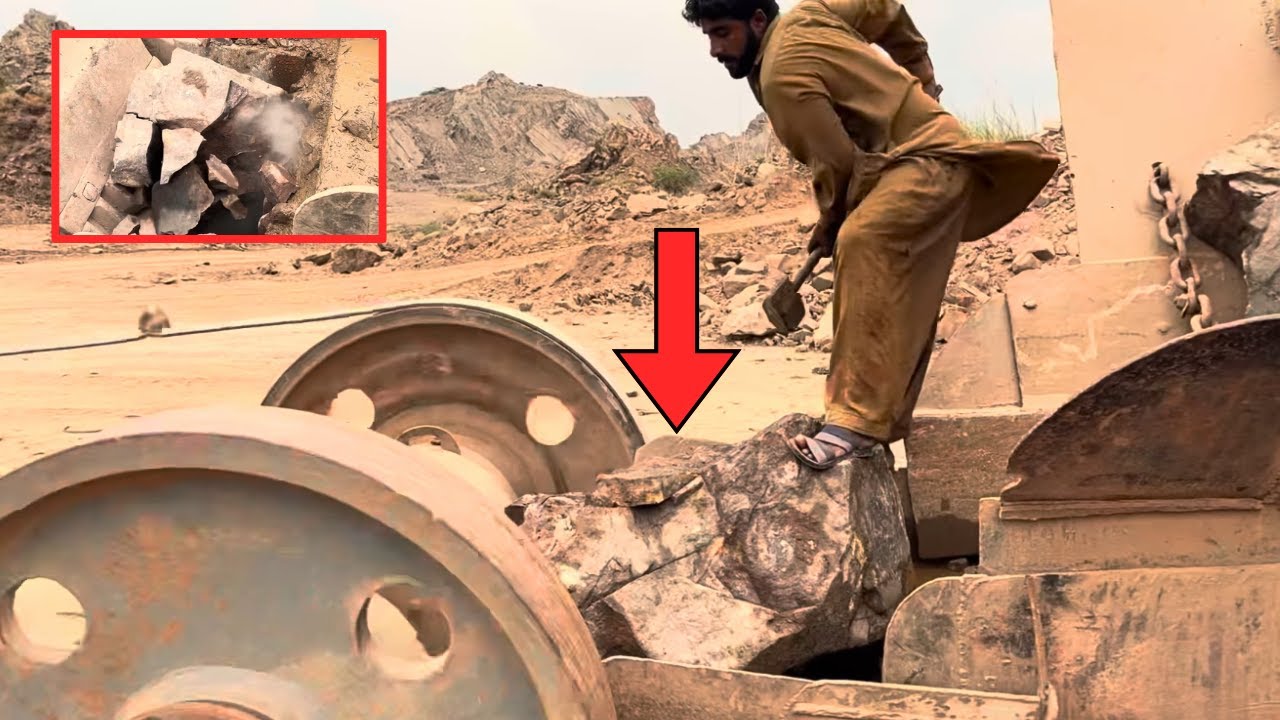 BIG ROCK 🪨 Crusher Machine - FULL Powerfull Process A Giant in Action-Big Rock Crushing#asmrvideo