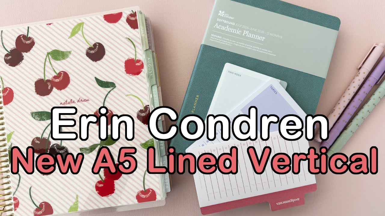 Erin Condren A5 Softbound Academic Planner Review | Lined Vertical Layout | 7x9 Comparison