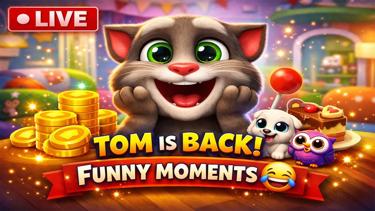 🔴 LIVE: Tom Is Back! 😺 Crazy Funny Moments & Coin Rewards | Talking Tom Gameplay