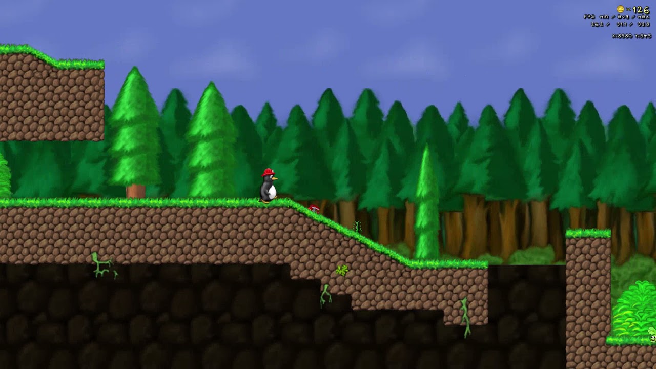 SuperTux 0.6.1 Wonderful forest world